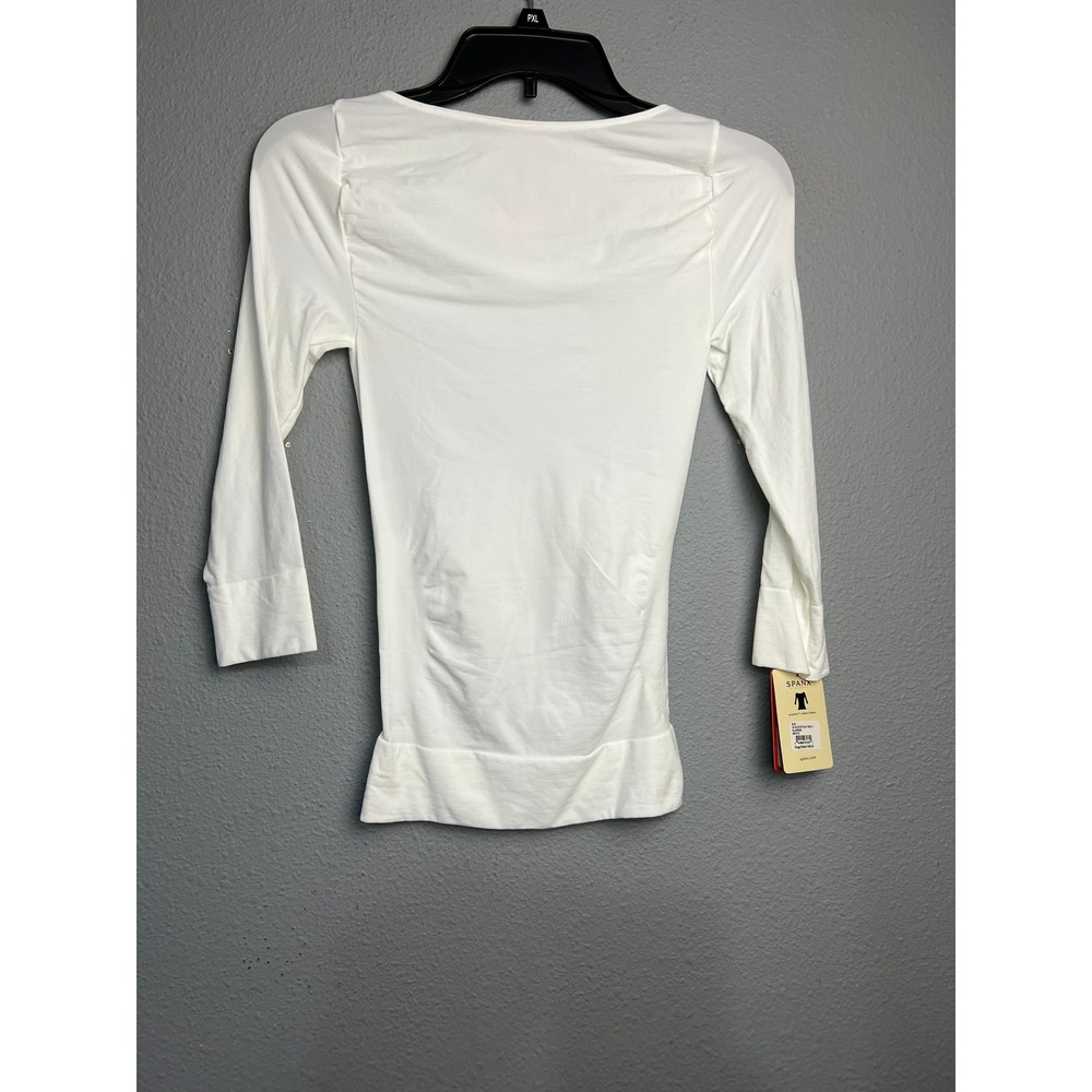 Spanx On Top and in Control 3/4 Sleeve Boatneck Shaping Top White XL 978 NEW